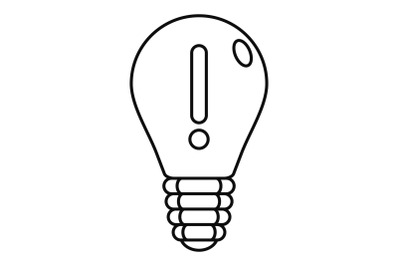 Innovation idea bulb icon, outline style