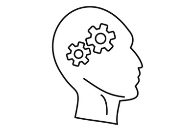 Solving problem icon, outline style