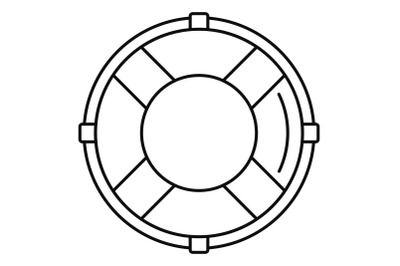 Life buoy solution icon, outline style
