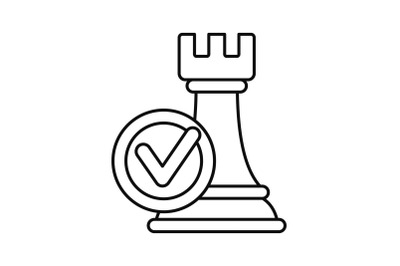 Logic decision icon, outline style