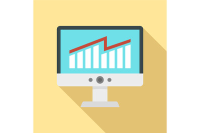 Solving business strategy icon, flat style