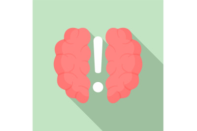 Brain solution icon, flat style