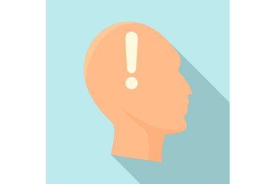 Innovation thinking icon, flat style