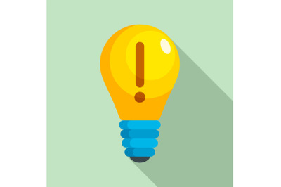 Innovation idea bulb icon, flat style