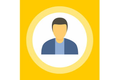 Businessman icon, flat style