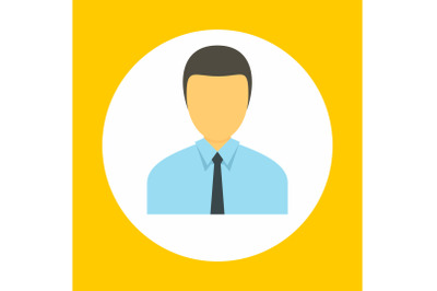 Company manager icon, flat style