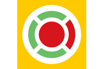 Business diagram icon, flat style
