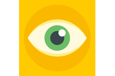 Business eye icon, flat style