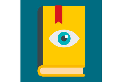 Visualization book icon, flat style