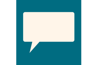 Speech bubble icon, flat style