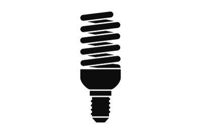 Bulb energy saving icon, simple style