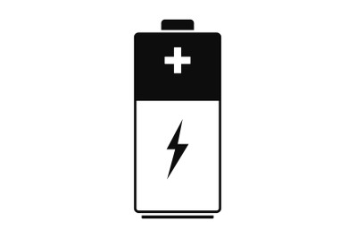 Battery icon, simple style