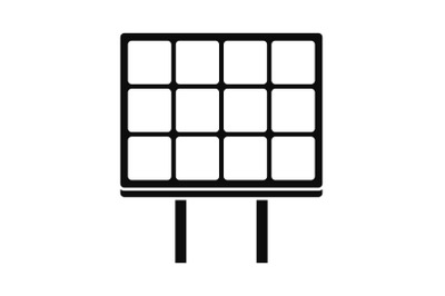 Solar panel icon, simple style