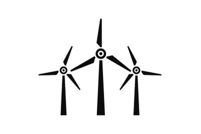 Wind energy icon, simple style