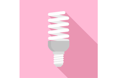 Bulb energy saving icon, flat style