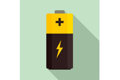 Battery icon, flat style