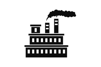 Eco factory icon, simple style