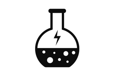 Energy solution flask icon, simple style