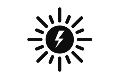 Solar energy icon, simple style