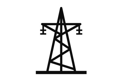 Energy electric tower icon, simple style