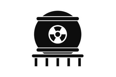 Nuclear energy icon, simple style