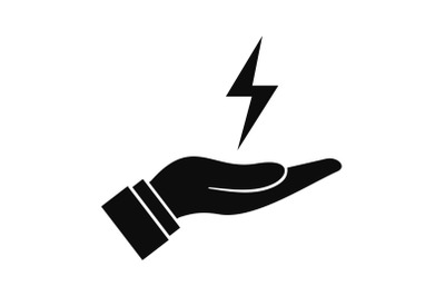 Save energy icon, simple style