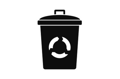 Recycling eco bin icon, simple style