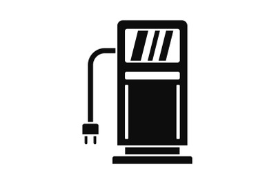 Electric recharge station icon, simple style