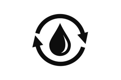 Water saving icon, simple style