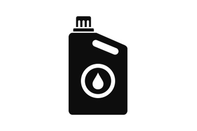 Oil plastic canister icon, simple style
