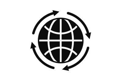 Global save energy icon, simple style