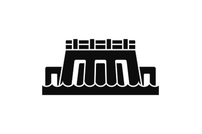 Water energy icon, simple style