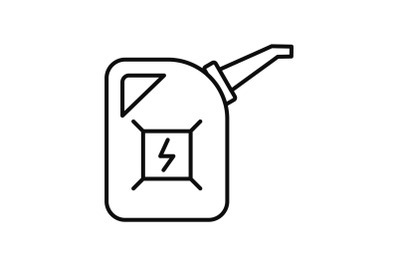 Fuel energy canister icon, outline style