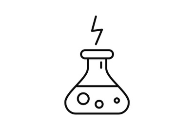 Energy potion icon, outline style