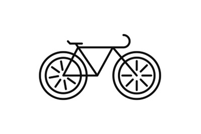 Bicycle icon, outline style