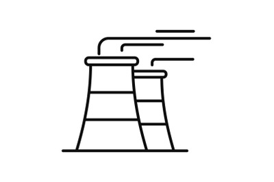 Power plant icon, outline style