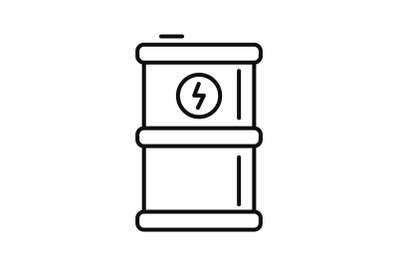 Energy barrel icon, outline style