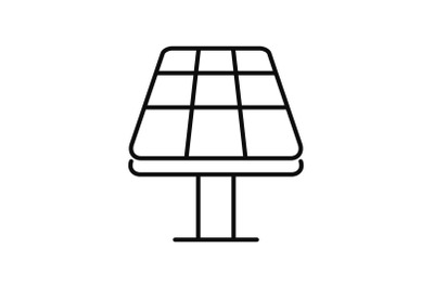 Sun panel icon, outline style