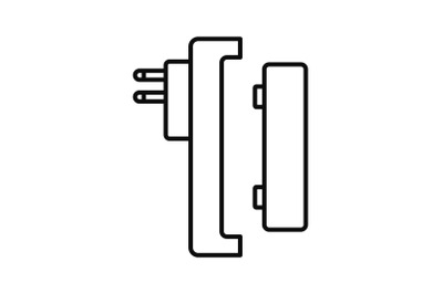 Battery charger icon, outline style