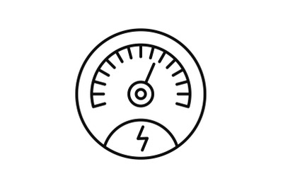 Save energy dashboard icon, outline style