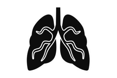 Tuberculosis lungs icon, simple style