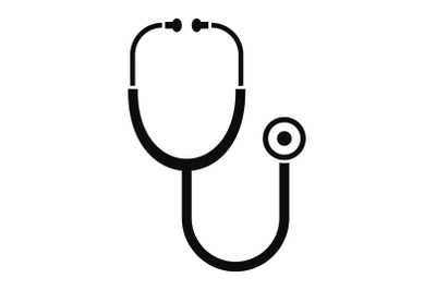 Stethoscope icon, simple style