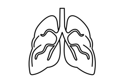 Tuberculosis lungs icon, outline style