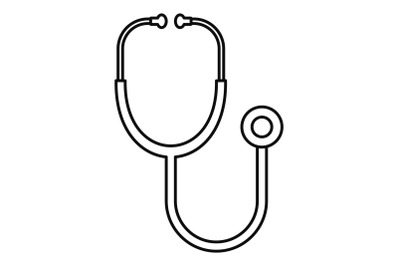 Stethoscope icon, outline style