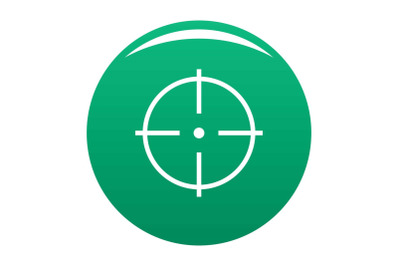 Selection of target icon vector green