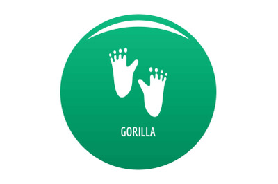 Gorilla step icon vector green