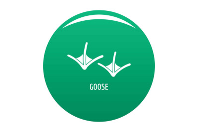 Goose step icon vector green