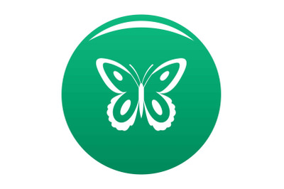Spotted butterfly icon vector green