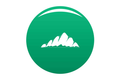 Mountain landscape icon vector green