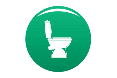 Home toilet icon vector green